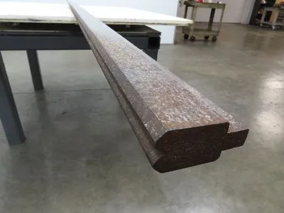 Press Brake Die 123-3/8" Long 90° V 1/2" Tang 1-1/16" W 1-11/16" H