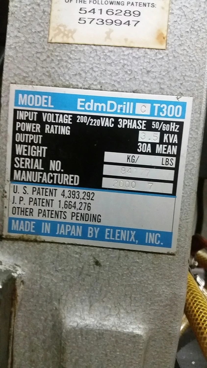 Used 2000 CURRENT EDM CT-300 EDM Hole-Driller Arizona US | Edge Machine Tools, Inc #38317