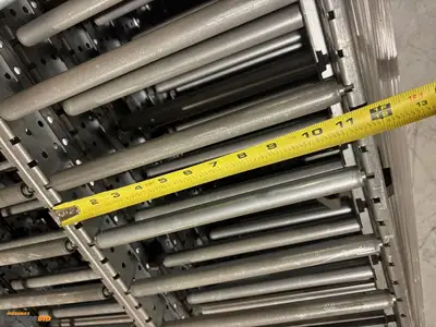 USED MALLARD MANUFACTURING 98"L X 11.5"W GRAVITY ROLLER CONVEYOR SECTIONS