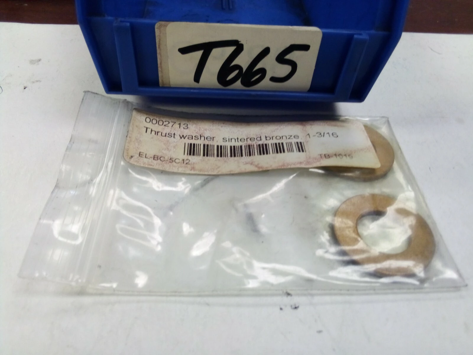 THRUST WASHERS BRONZE  1-3/16"  X     LOT OF 2  TB-1019