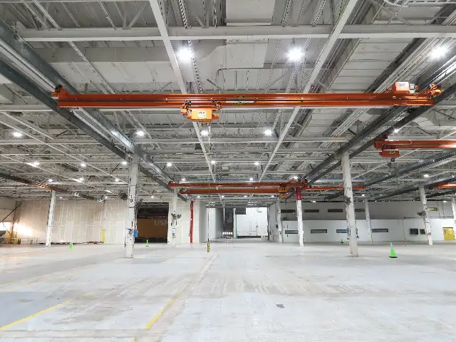 Cleveland Tramrail P&H 2 Ton Single Girder Underhung Bridge Crane 45' 10" Span