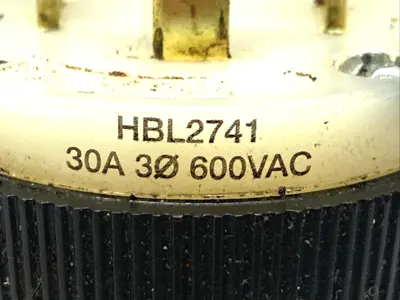 Used Hubbell Twist-Lock Plug 30A 600VAC Bus Bars & Plugs Michigan US | Maverick Industrial Sales #1400861