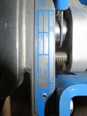 Jamesbury 4"-150  Butterfly Valve with Pneumatic Actuator and Positioner , Unused
