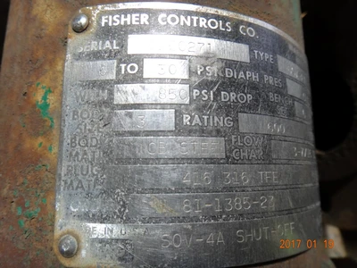 Fisher 3", Class 600, WCB, Control Valve