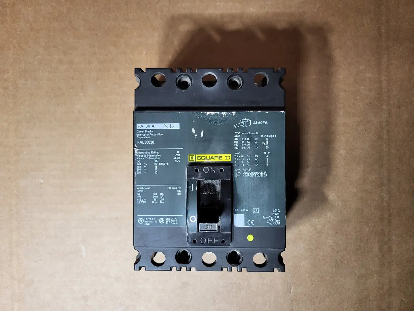 Used SQUARE D FAL36030 Switchgears British Columbia CA | Lenmark #1438423