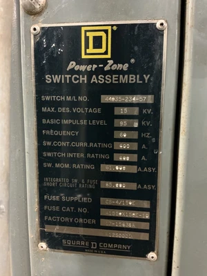 Used Square D 44035-234-57 Switchgears Ohio US | Equipment Recovery Corp. #1331273