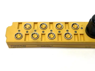 USED TURCK JUNCTION BOX 8-PORT M8 3-PIN U7036-2 CABLE CUT TO 2'