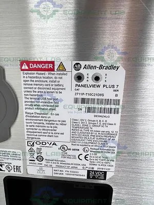 USED ALLEN BRADLEY 2711P-T10C21D8S SERIES B PANELVIEW PLUS 7 TOUCH DISPLAY