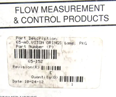 NEW PARKER 65-152 FLOWMETER 65152