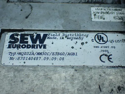 Used SEW EURODRIVE MQD32A/MM30C/Z38G0/AGB1 PLC Input & Output Ohio US | HGR 24 #838794