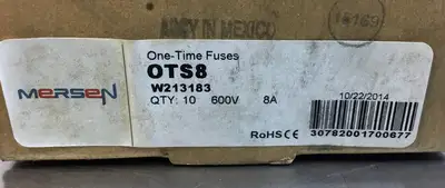 Used Ferraz Shawmut OTS8 Fuses South Carolina US | Palmetto Automation #1304292