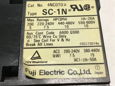 USED FUJI ELECTRIC SC-1N 4NC0T0