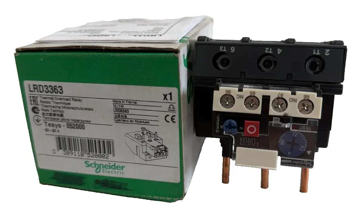 NEW SCHNEIDER ELECTRIC LRD3363 THERMAL OVERLOAD RELAY