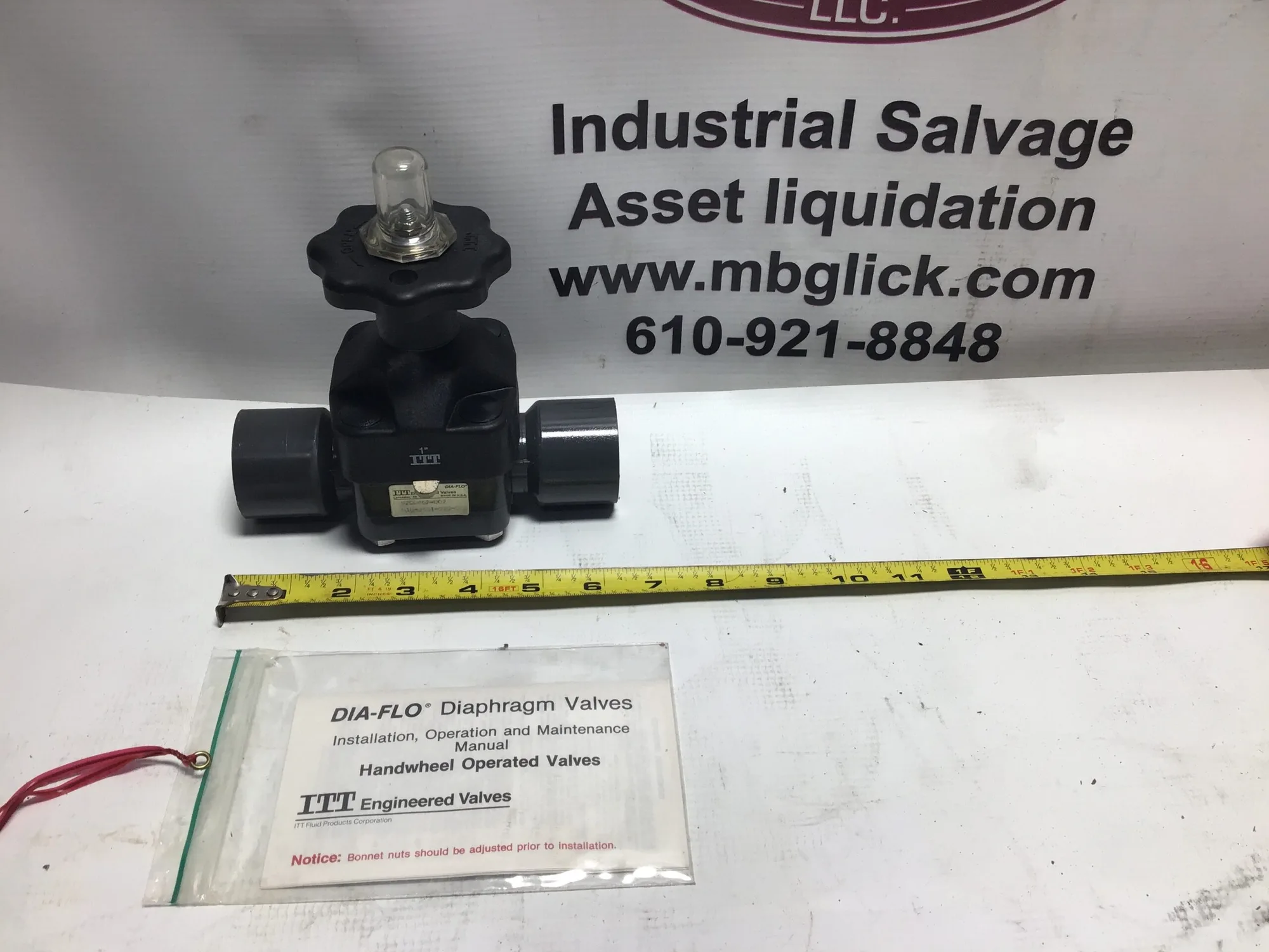 ITT 010-2451-923-OWB 1” Dia-Flow Diaphragm Valve new