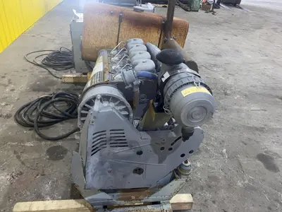 53 TON (107,500 LBS) BUSHMAN MODEL #MT420 TELESCOPING MAGNETIC SPREADER LIFTING BEAM  W/ OHIO MAGNETICS DIESEL GENERATOR: STOCK #20420