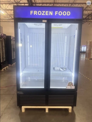 168-0017 AC SDGF 40'' Glass 2 Door Reach In Freezer