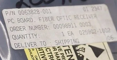 NEW HK SYSTEMS 0063828-001 FIBER OPTIC RECEIVER BOARD 0063828001