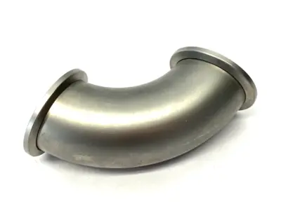 USED AGILENT STAINLESS STEEL ELBOW, 90°, NW40, 2.56 INCH CLEARANCE