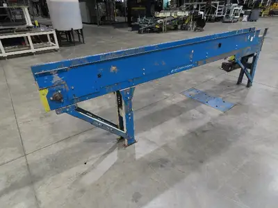 New London Engineering 7.5"x12' Plastic Roller Belt Accumulating Conveyor 30 FPM