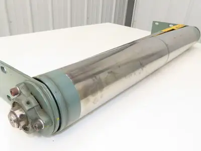 Hytrol 34" Slider Bed Belt Conveyor Tail Pulley Assembly 4"x 33" Pulley