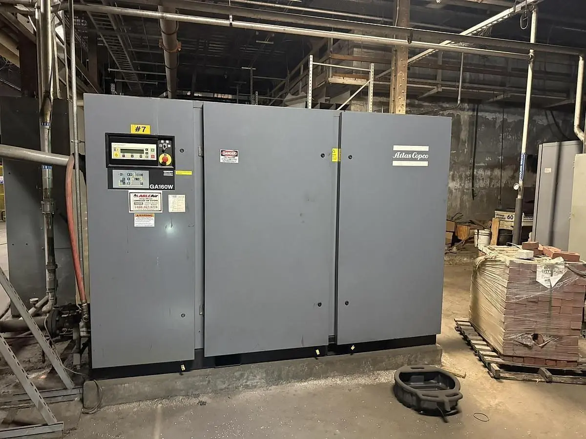 Used ATLAS COPCO GA160W Rotary Screw & Sliding Vane Air Compressors Pennsylvania US | Global Equipment International, LLC #721261