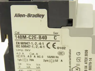 Allen Bradley 140M-C2E-B40 Circuit Breaker Motor Protection 2.5-4A Lot of 4