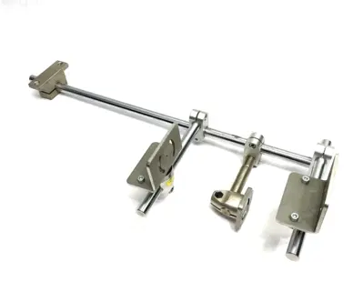 USED KEYENCE, IFM, SICK ADJUSTABLE SENSOR MOUNTING BRACKET ASSEMBLY 16" HEIGHT, 5" ARM LE