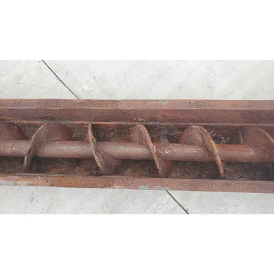 Used 9" dia. Center Feed Carbon Steel Screw Auger Conveyor Feeder