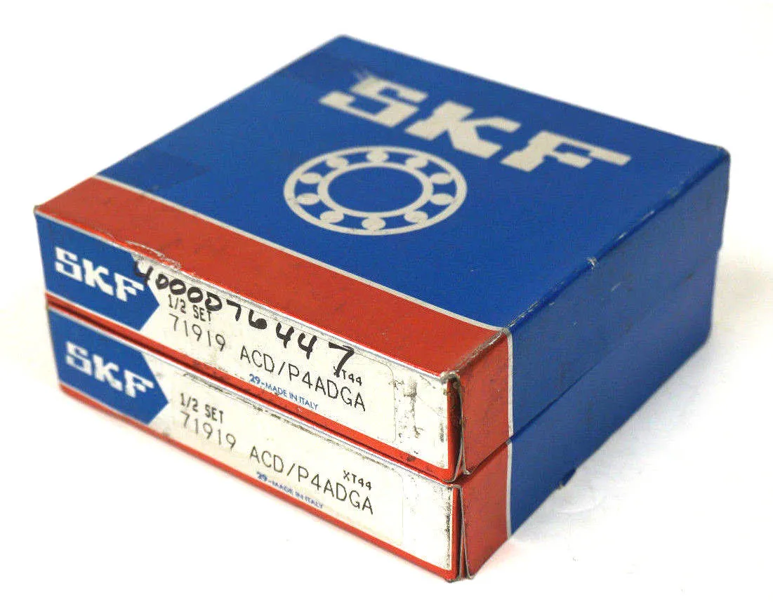 NEW SET OF SKF 71919 ACD/P4ADGA PRECISION BALL BEARINGS