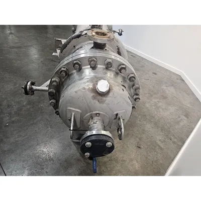 Used 20" Shell and Tube Stainless Steel Condenser Heat Exchanger, Fixed Tube