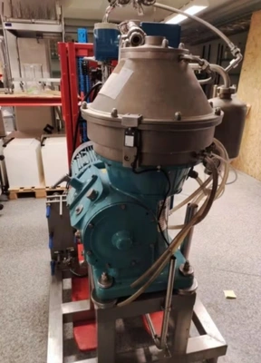 Alfa-Laval BTPX 205 SGD-34CDP clarifier centrifuge skid, 316L SS.