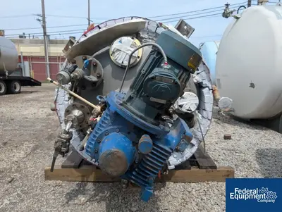 USED De Dietrich 500 Gal DeDietrich Glass Lined Reactor, 100/100#