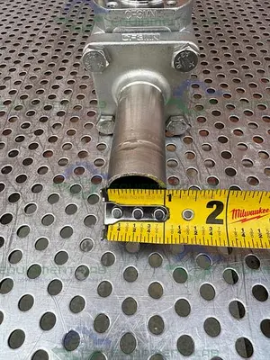 USED SVF -F. C. I. SB76666ATETO BALL VALVE 1500 PSI W/ 1" SANITARY FITTING TO PIPE