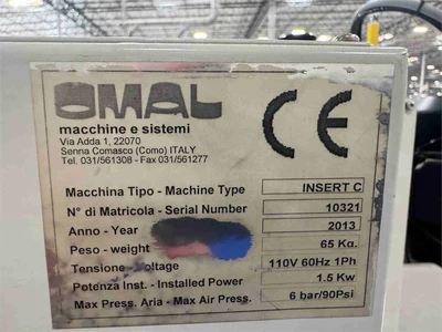 Used 2013 OMAL INSERT C Flexible Drilling and Inserting Machines California US | MachineryMax #1462129