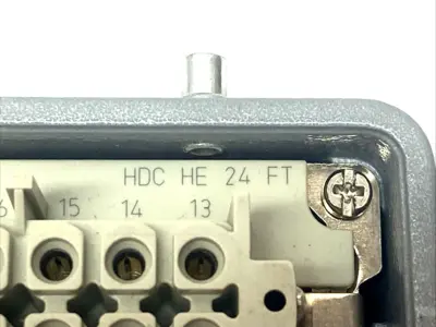 USED WEIDMÜLLER HDC HE 24 FT 24-POLE FEMALE INSERT 16A 500V W/ EPIC CASE
