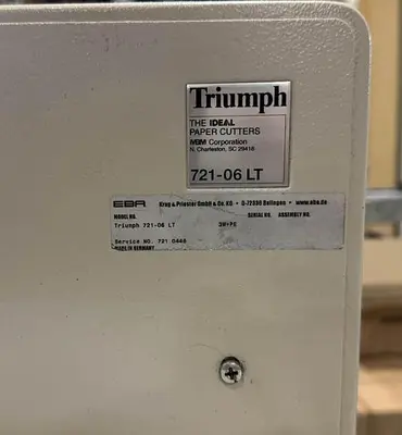 USED 2011 TRIUMPH IDEAL MBM 28” PAPER CUTTER