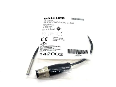NEW BALLUFF BES 516-3007-G-E4-C-S4-00,2 INDUCTIVE SENSOR BES5163007GE4CS4002