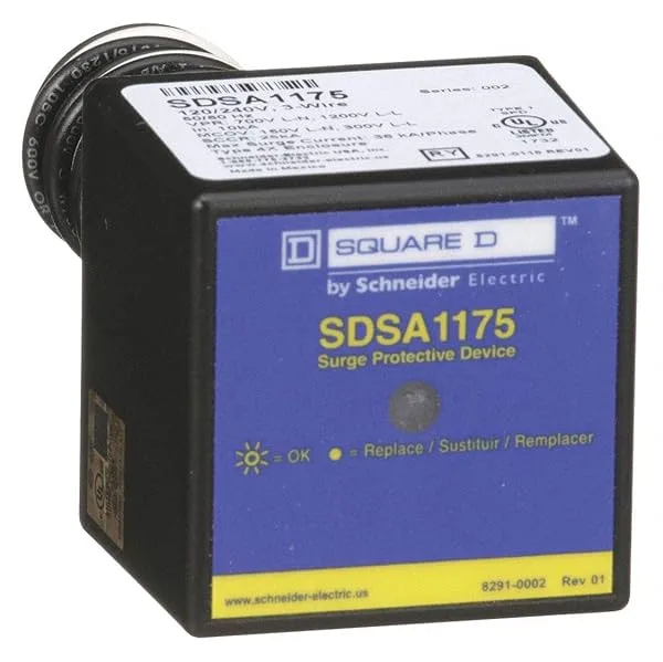 Square D SDSA11175 – Single 1 Phase Surge Protection Device, 120/240VAC