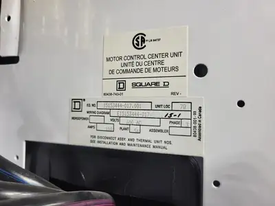 USED SQUARE D MODEL 6