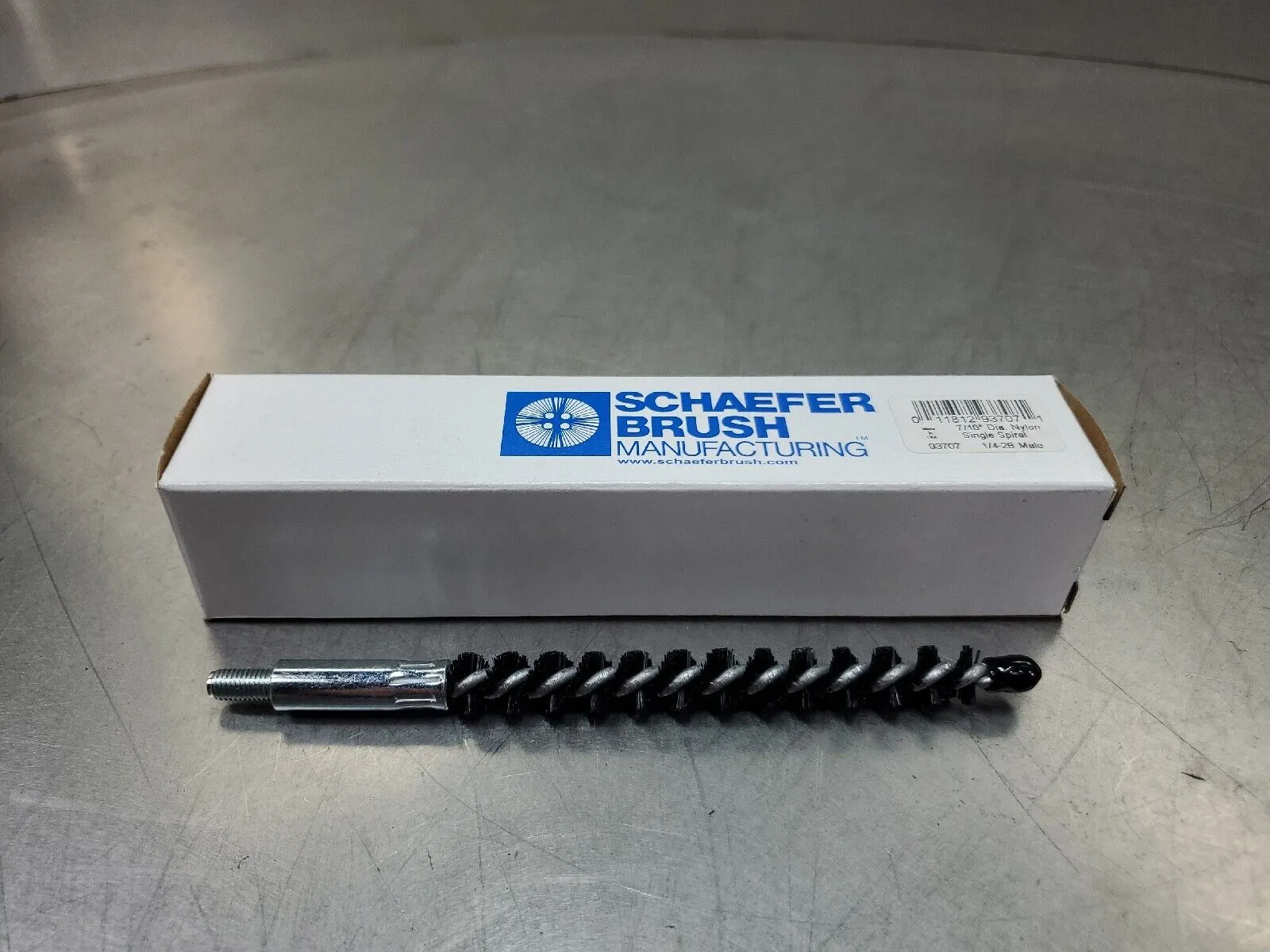 Schaefer Brush 7/16" Dia. Nylon Single Spiral 1/4-28 Male (93707) 6E-15