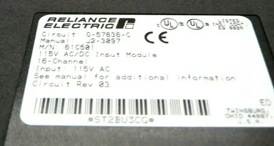 NEW RELIANCE ELECTRIC 0-57636-C INPUT MODULE 115VAC 61C501 057636C