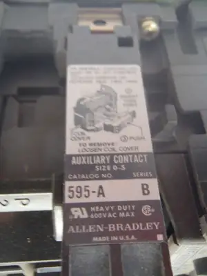Used Allen Bradley Series B Contactor 595-A Auxiliary Contact Contact Blocks Michigan US | Maverick Industrial Sales #1398394
