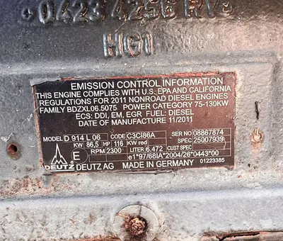 Used DEUTZ D 914 L06 6-CYLINDER AIR-COOLED DIESEL ENGINE Diesel Engines Pennsylvania US | East West Machinery & Drilling #1573972