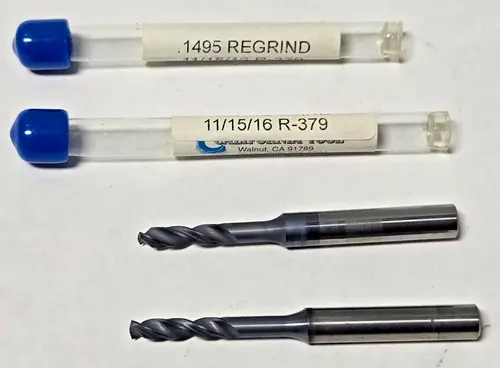Lot of 2 .1495 Regrind R-379 Drill Carbide