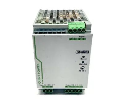 QUINT-PS/1AC/48DC/10,2866682 | Phoenix Contact QUINT-PS/1AC/48DC/10 Power Supply Unit 48VDC 10A 2866682 - Used