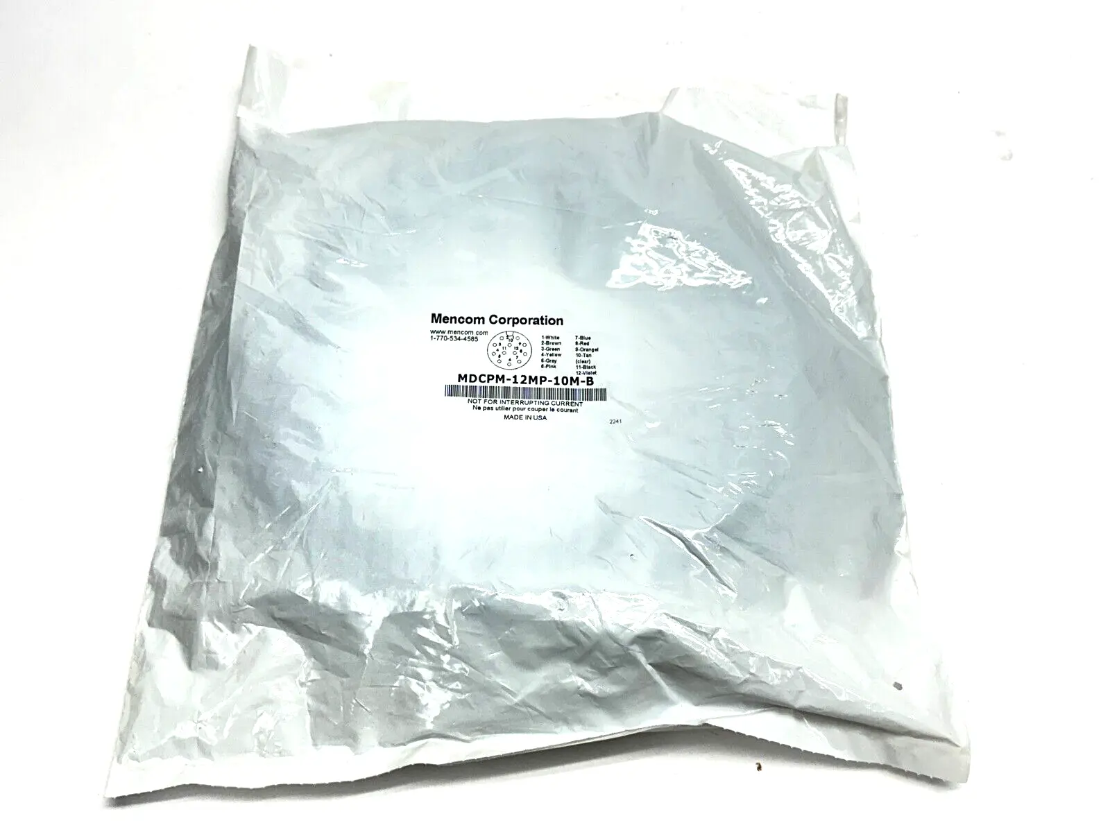 MDCPM-12MP-10M-B | Mencom  Cordset Male M12 12-Pin 10m - New