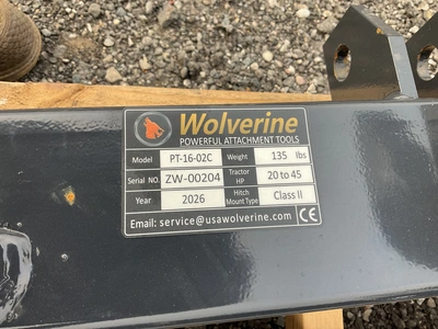 Used WOLVERINE PT-16-02C 3-POINT TRACTOR ATTACHMENT ADAPTER CAT. 2 Hitches Michigan US | Miedema Asset Management Group #1468760