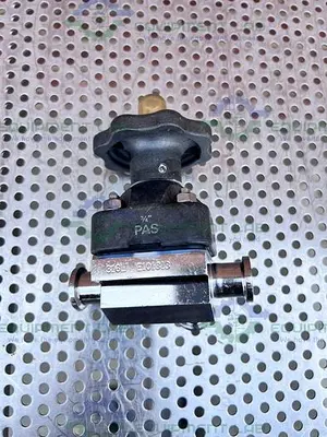 USED ITT PURE FLO 3-WAY .75-316L-RA20MAX DIAPHRAGM VALVE W/ 3/4" SANITARY FITTING