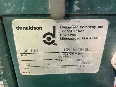 Used DONALDSON TORIT 80 CAB Dust Collectors Ohio US | HGR 24 #1521281