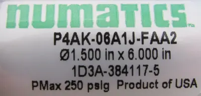 NEW NUMATICS P4AK-06A1J-FAA2 CYLINDER P4AK06A1JFAA2